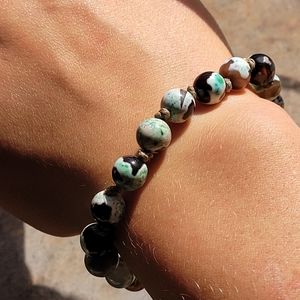 Agate Stone Glass Bead Handmade Bracelet